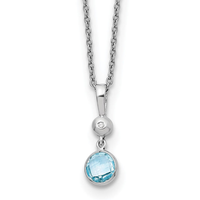 Sterling silver diamond necklace