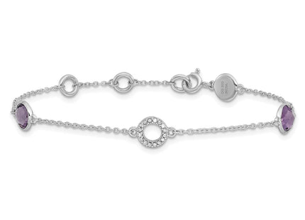 Sterling Silver Bracelets Style QW361AM - Classique Jewelry Inc.