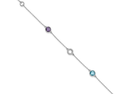 Sterling Silver Bracelets Style QW361BTAM - Classique Jewelry Inc.