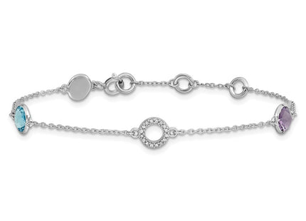 Sterling Silver Bracelets Style QW361BTAM - Classique Jewelry Inc.