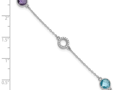 Sterling Silver Bracelets Style QW361BTAM - Classique Jewelry Inc.