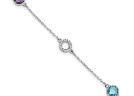 Sterling Silver Bracelets Style QW361BTAM - Classique Jewelry Inc.