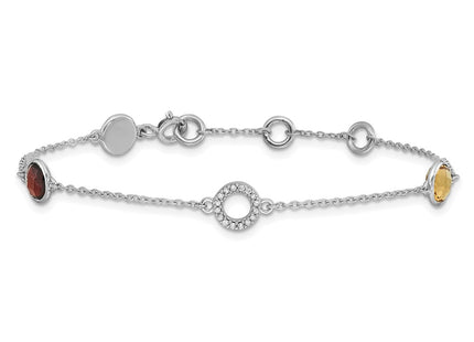 Sterling Silver Bracelets Style QW361CIGA - Classique Jewelry Inc.
