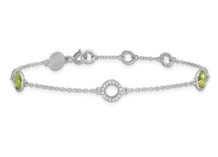 Sterling Silver Bracelets Style QW361PE - Classique Jewelry Inc.