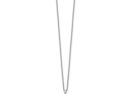 Sterling silver diamond necklace, alternate view