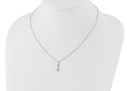 Sterling silver diamond necklace, another view