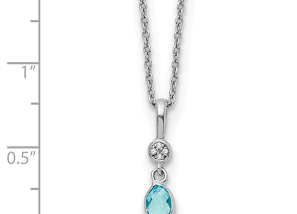 Sterling silver diamond necklace, further view