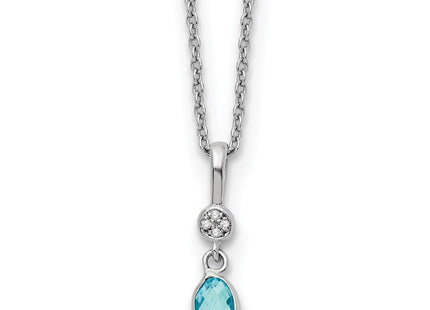 Sterling silver diamond necklace
