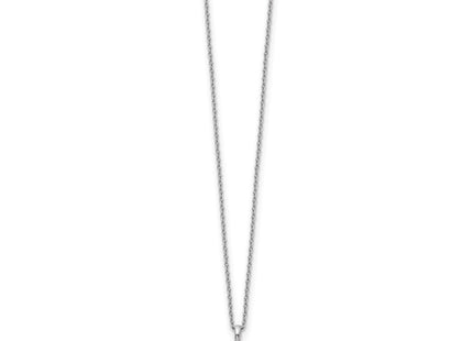 Sterling silver diamond necklace, alternate view