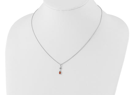 Sterling silver diamond necklace, another view