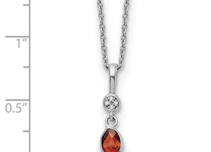 Sterling silver diamond necklace, further view