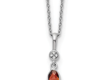 Sterling silver diamond necklace