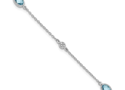 Sterling Silver Bracelets Style QW368BT - Classique Jewelry Inc.
