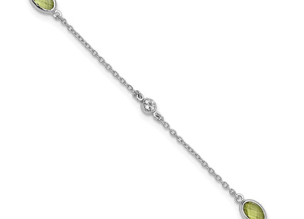 Sterling Silver Bracelets Style QW368PE - Classique Jewelry Inc.