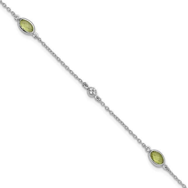 Sterling Silver Bracelets Style QW368PE - Classique Jewelry Inc.