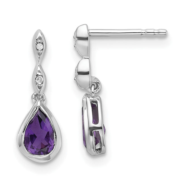 Sterling Silver Earrings Style QW370AM - Classique Jewelry Inc.