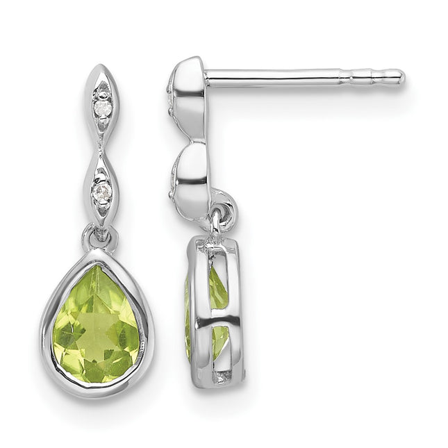 Sterling Silver Earrings Style QW370PE - Classique Jewelry Inc.