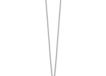 White Ice Sterling Silver Rhodium-plated Blue Topaz and Diamond Necklace with Extender (Style QW371-18)