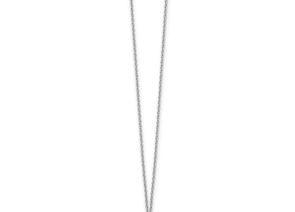 Sterling silver diamond oval necklace, alternate view