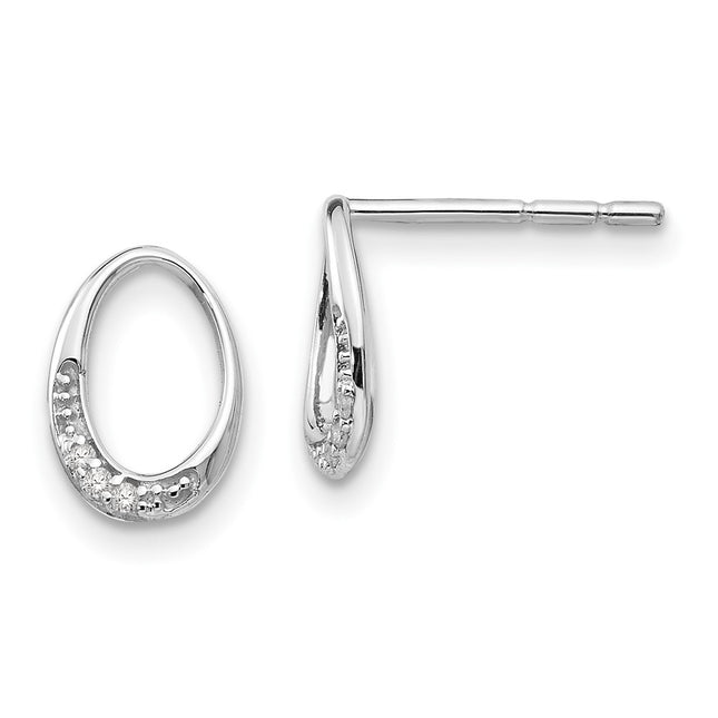 Sterling Silver Earrings Style QW374 - Classique Jewelry Inc.