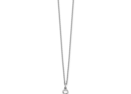 Sterling silver diamond necklace, alternate view