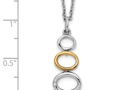 Sterling silver diamond necklace, another view