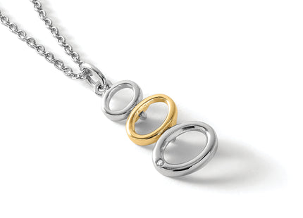 White Ice Sterling Silver Rhodium-plated Gold-tone Diamond Necklace with Extender, 20 x 10mm