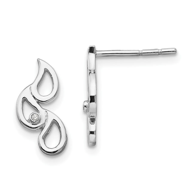 Sterling Silver Earrings Style QW391 - Classique Jewelry Inc.