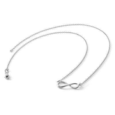 White Ice Sterling Silver Rhodium-plated Diamond Infinity Symbol Necklace