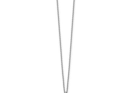 Sterling silver diamond heart necklace, alternate view