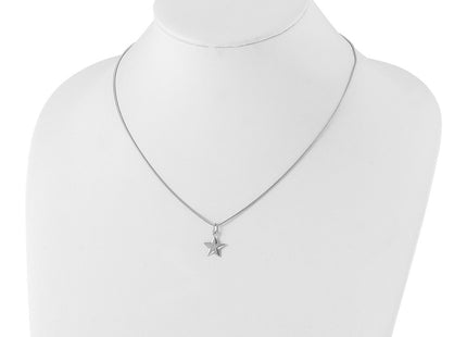 Sterling silver diamond star necklace, further view