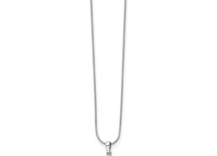 Sterling silver diamond flower necklace, alternate view