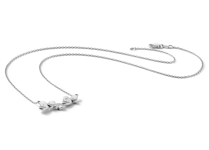 White Ice Sterling Silver Rhodium-plated Diamond Heart Bar Necklace