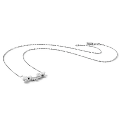 White Ice Sterling Silver Rhodium-plated Diamond Heart Bar Necklace