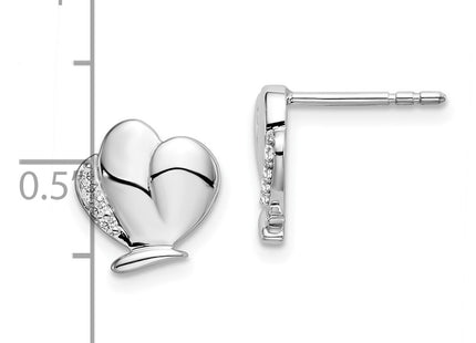 Sterling silver diamond butterfly earrings, further view
