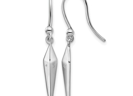 Sterling silver diamond drop earrings
