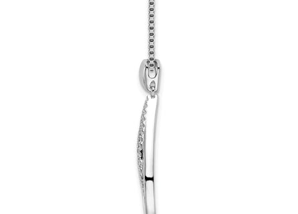 Sterling silver diamond teardrop necklace