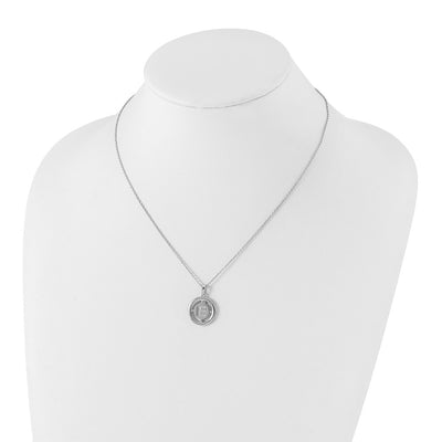 White Ice Sterling Silver Rhodium-plated Diamond Letter E Initial Necklace with Extender
