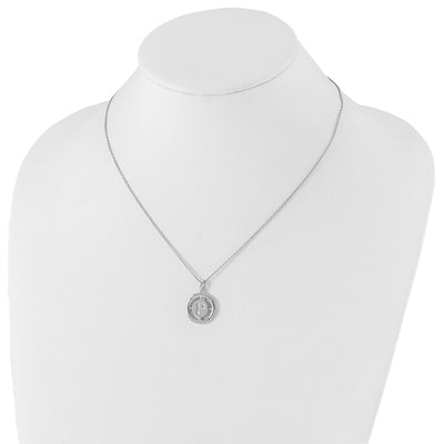 White Ice Sterling Silver Rhodium-plated Diamond Letter P Initial Necklace with Extender