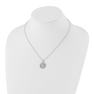 White Ice Sterling Silver Rhodium-plated Diamond Letter Y Initial Necklace with Extender