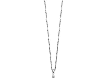 Sterling silver diamond cross necklace, alternate view