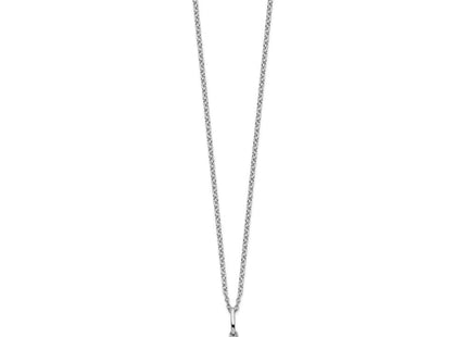 White Ice Sterling Silver Rhodium-plated Diamond Cross Necklace with Extender (Style QW515-18)