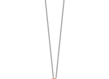 Sterling silver diamond heart necklace, alternate view