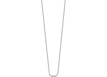 Sterling silver diamond heart necklace, alternate view