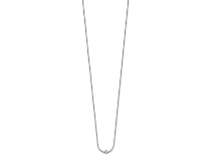 Sterling silver diamond heart necklace, alternate view