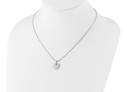 Sterling silver diamond heart necklace, another view