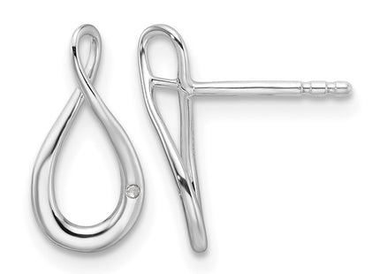 Sterling silver diamond earrings