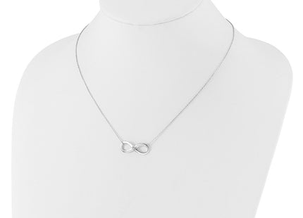 Sterling silver diamond infinity necklace, another view