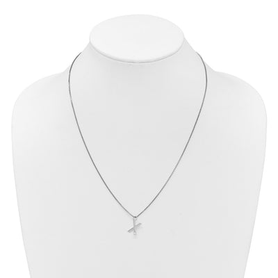 White Ice Sterling Silver Rhodium-plated Diamond Letter X Initial Necklace plus Extender