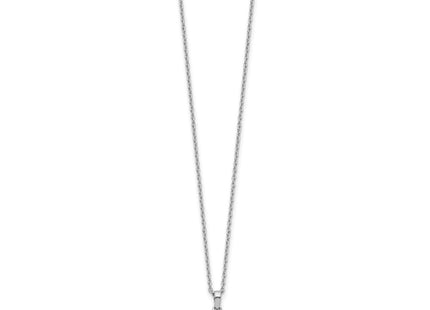 Sterling silver diamond necklace, alternate view